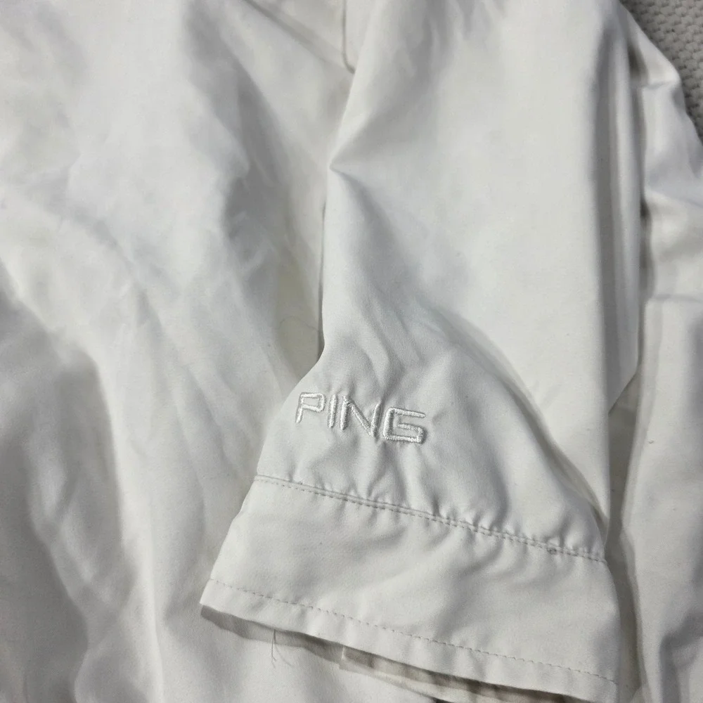 PING Golf Jacket Men's XLarge White Zip Up Lightweight Outerwear Windbreaker - Picture 4 of 4